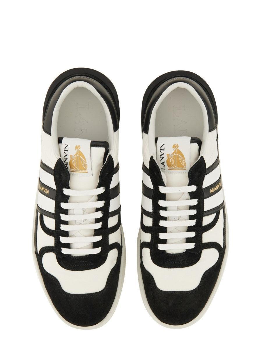 White & Black Clay Mesh Sneakers Product Image