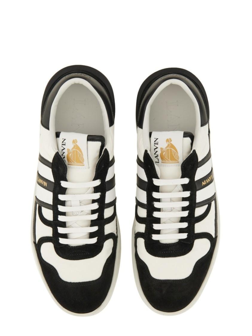 White & Black Clay Mesh Sneakers Product Image