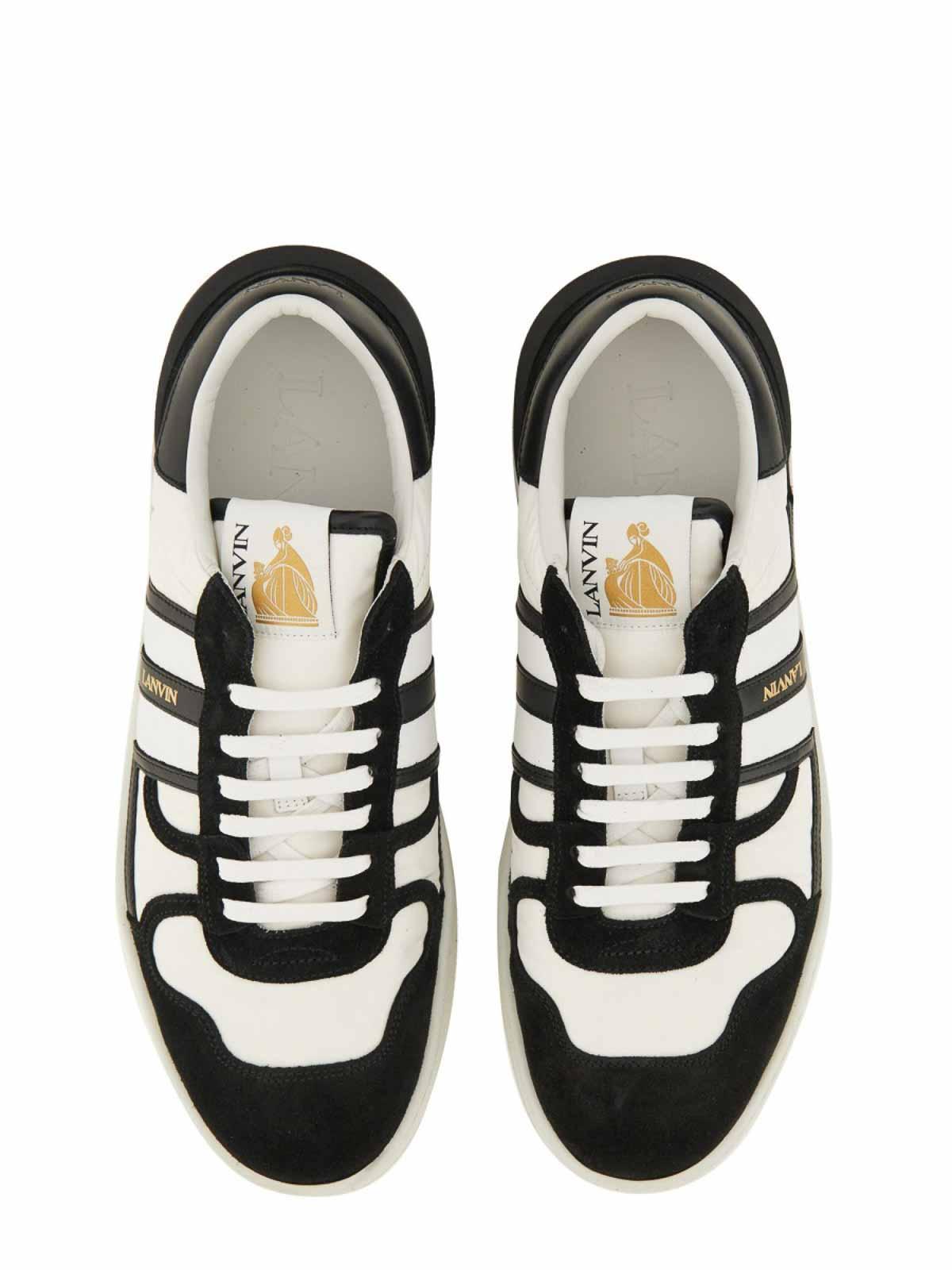 White & Black Clay Mesh Sneakers Product Image