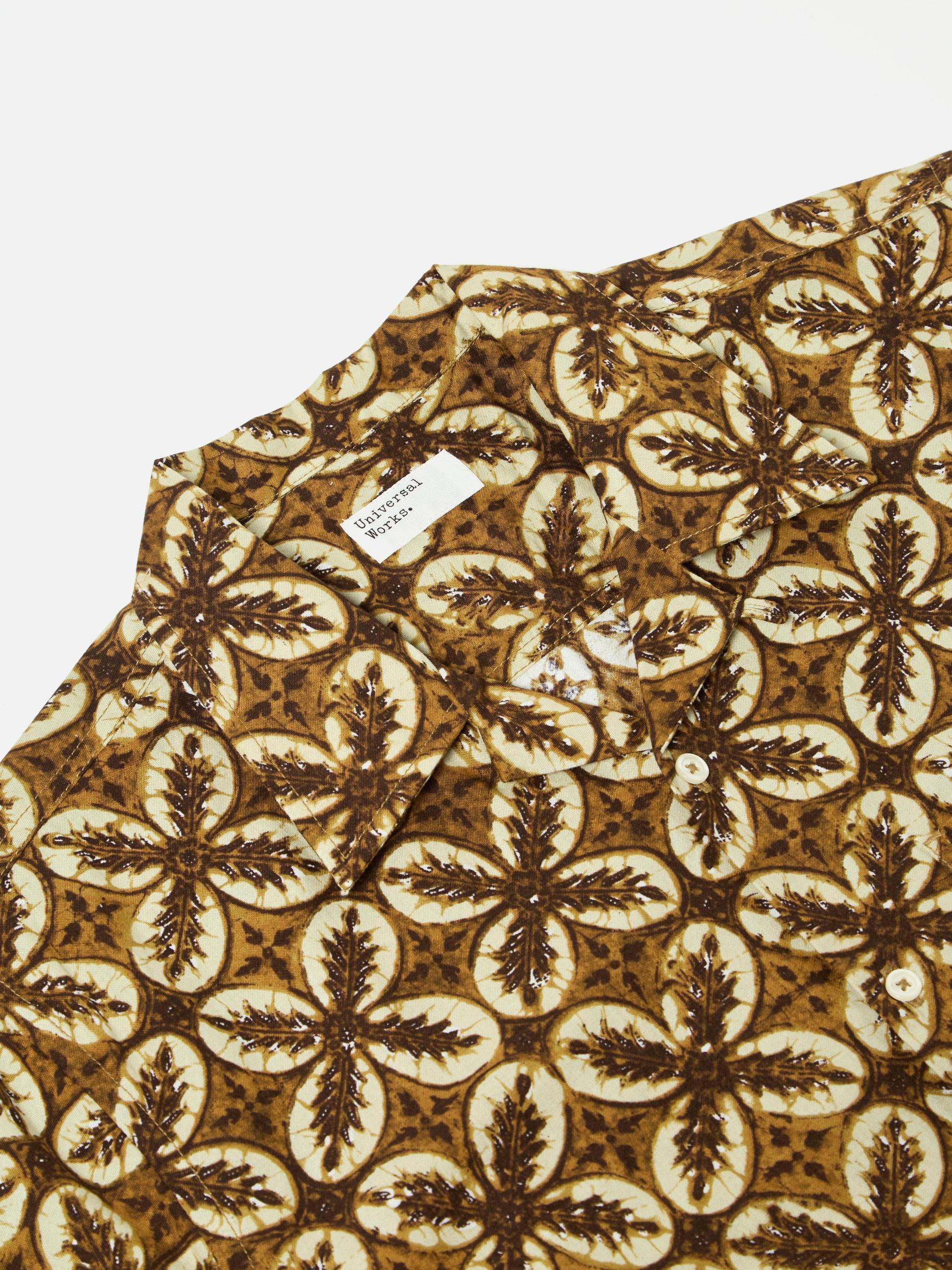 Universal Works Camp Shirt in Brown Lobby Print Product Image