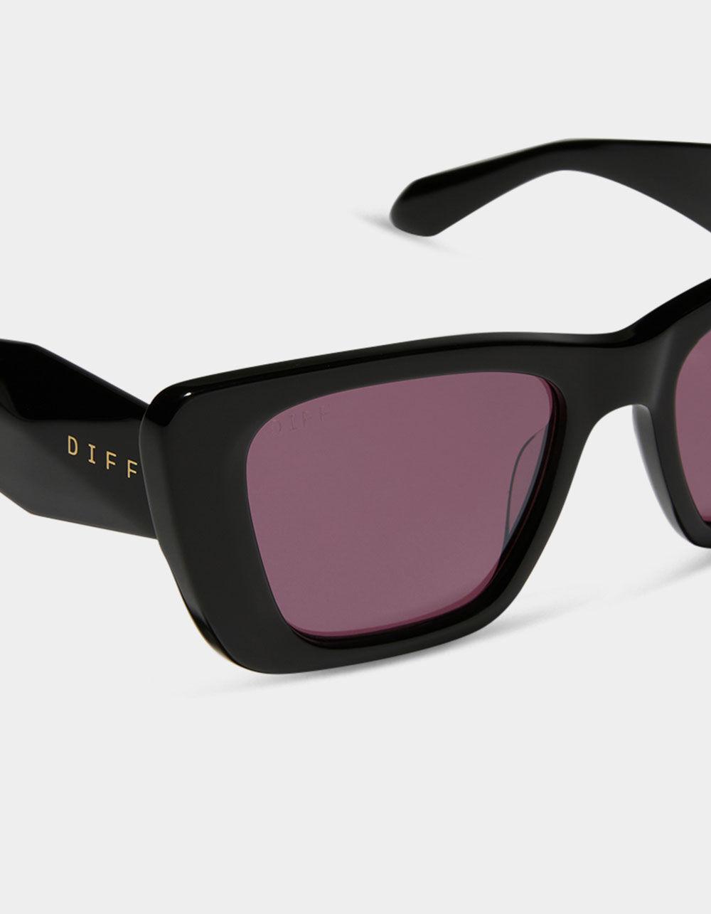 DIFF EYEWEAR Aura Sunglasses - BLACK CHERRY Product Image