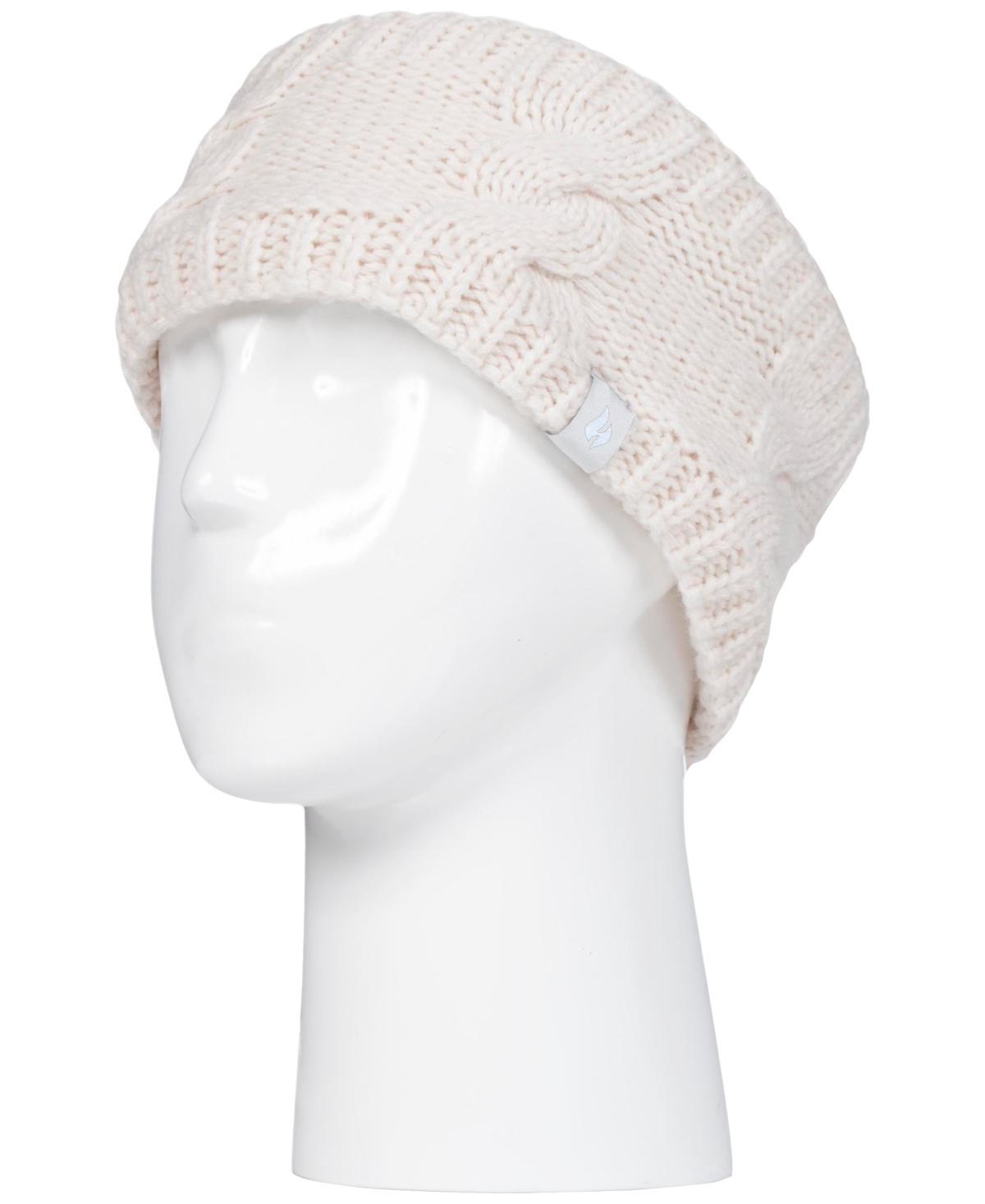 Women's Heat Holders Heatweaver Lined Cable Knit Headband, Black Product Image