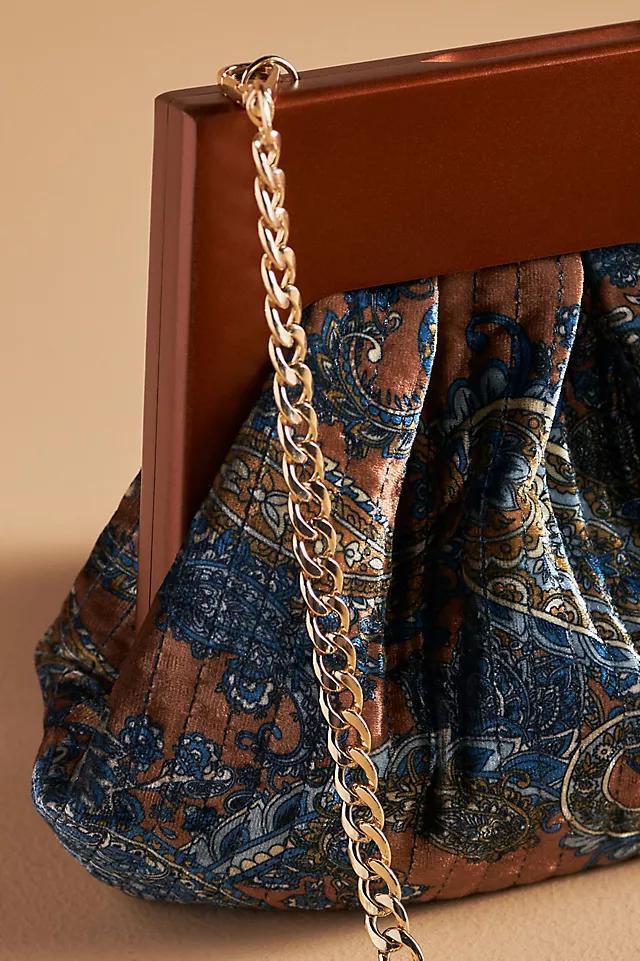 Pleated Velvet Clutch Product Image