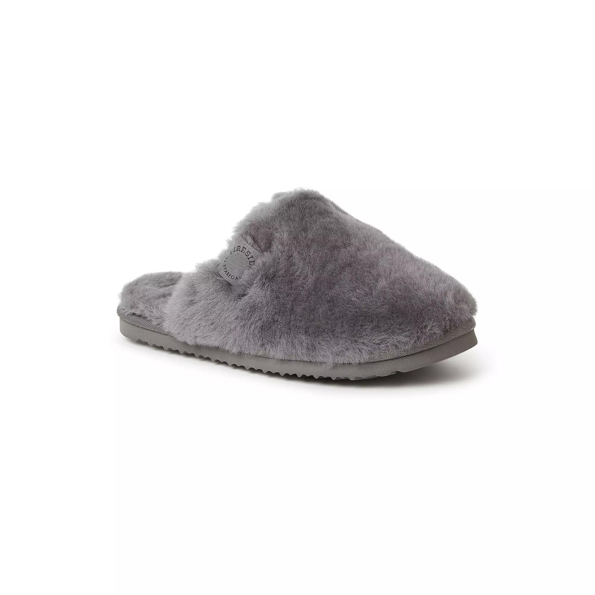 Fireside by Dearfoams Shelly Beach Scuff Women's Slippers, Size: 10, Gray Product Image