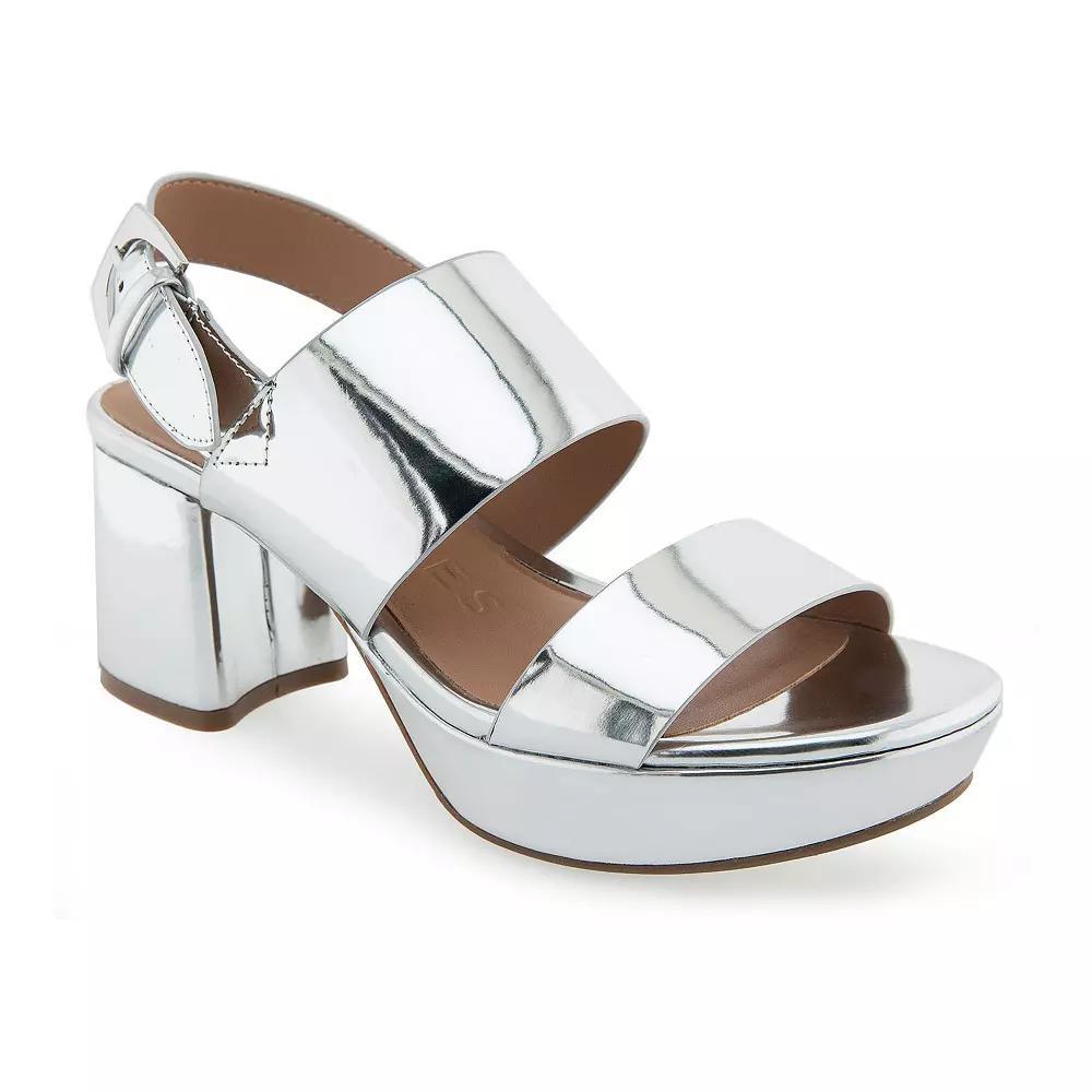 Aerosoles Camilia Womens Platform Sandals Silver Grey Product Image