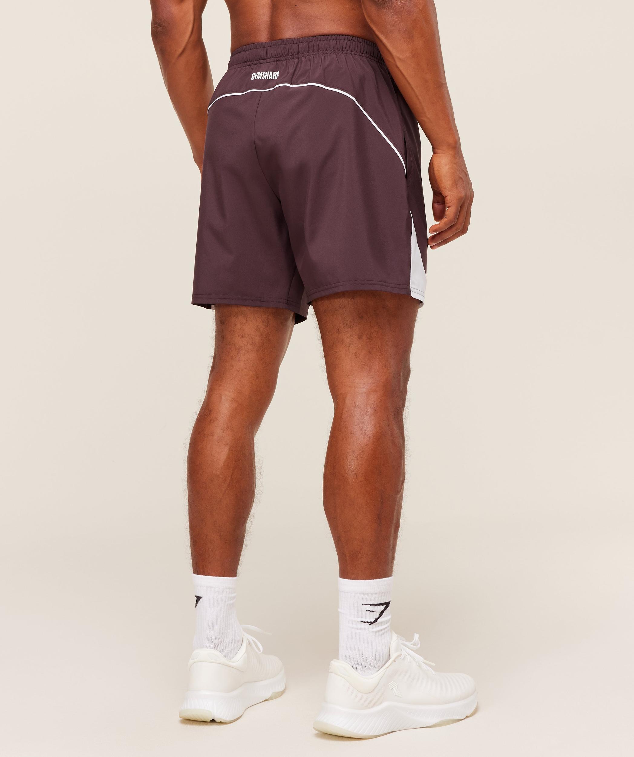 Gymshark Arrival Block 6" Shorts - Cherry Purple Male Product Image