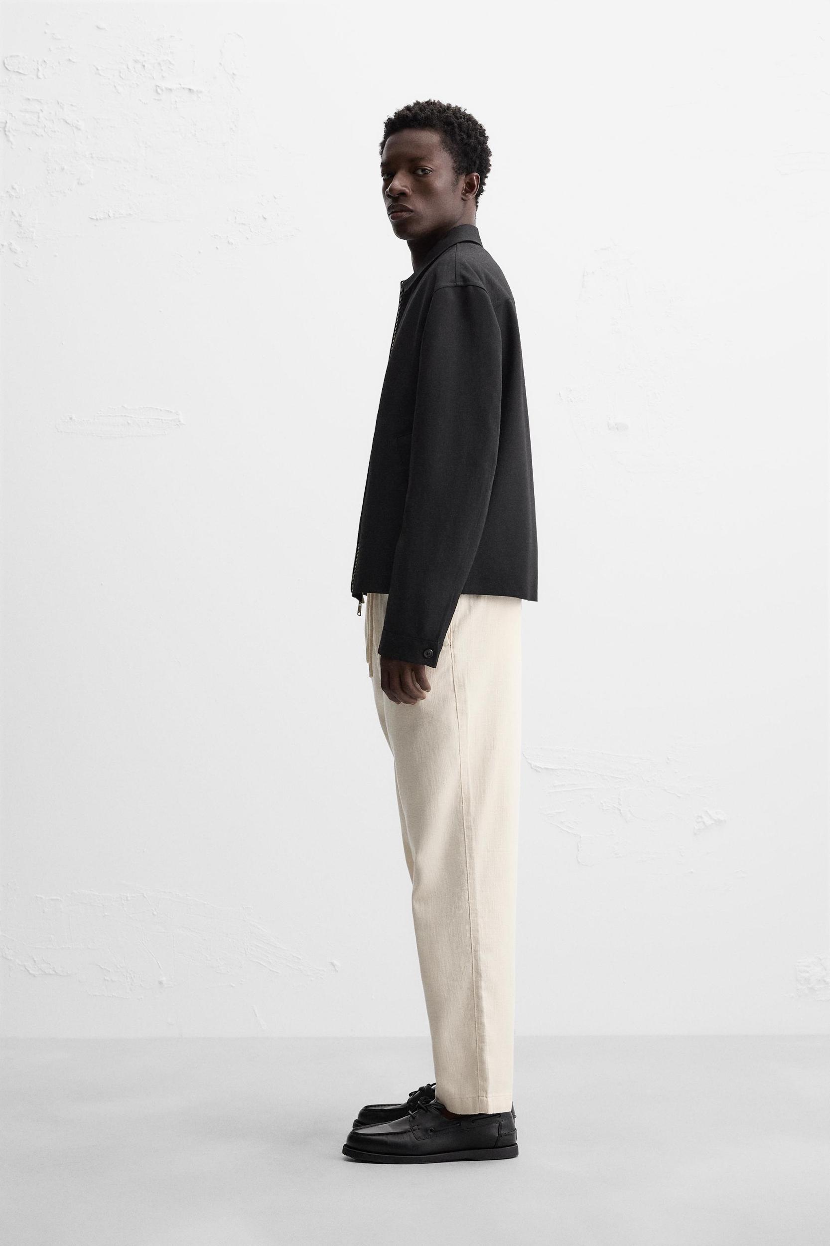 TEXTURED RELAXED FIT PANTS Product Image