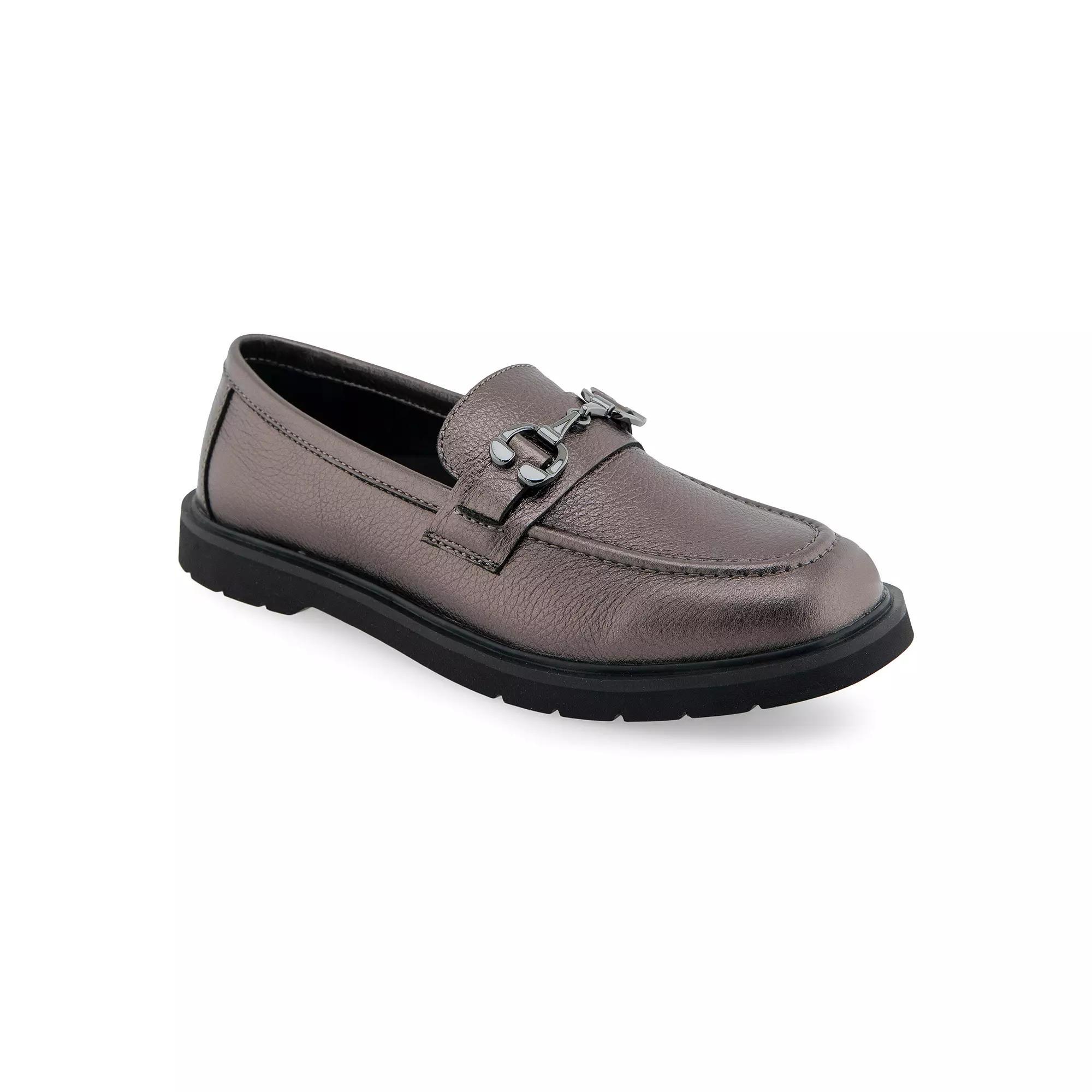 Aerosoles Beckett Women's Loafers, Size: 8, Grey Pebbled Faux Product Image