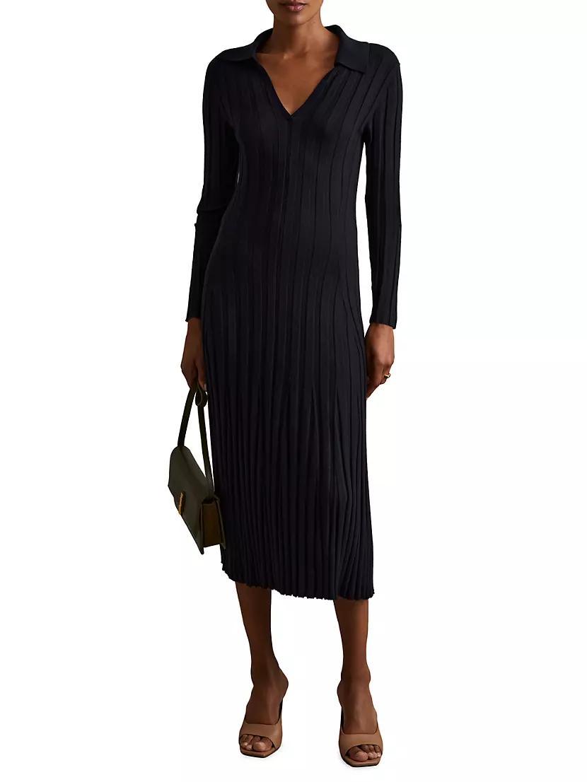 Winnie Rib-Knit Midi-Dress Product Image