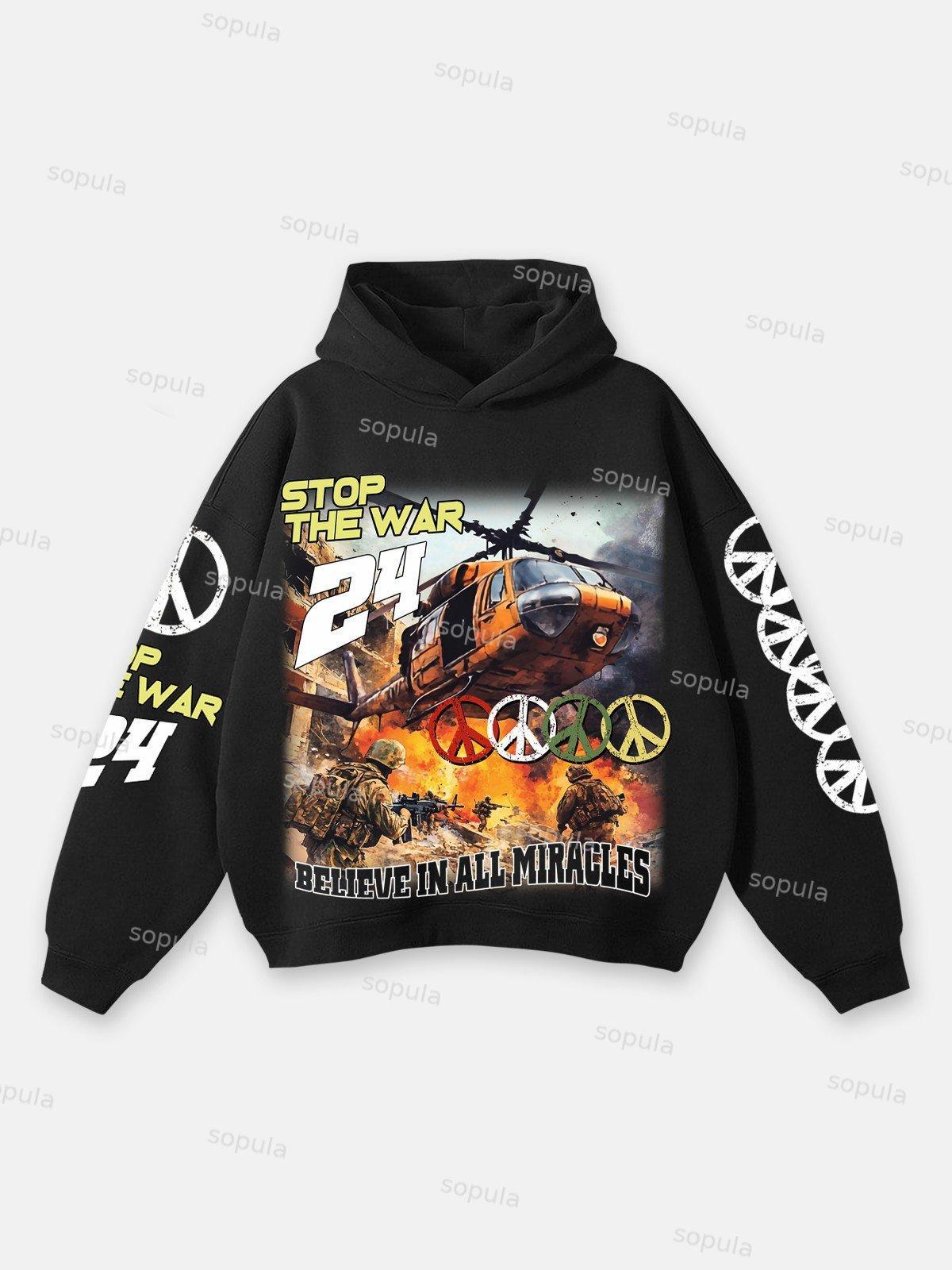 Sopula Jesus Retro Fade Portrait Graphic Hoodie Product Image