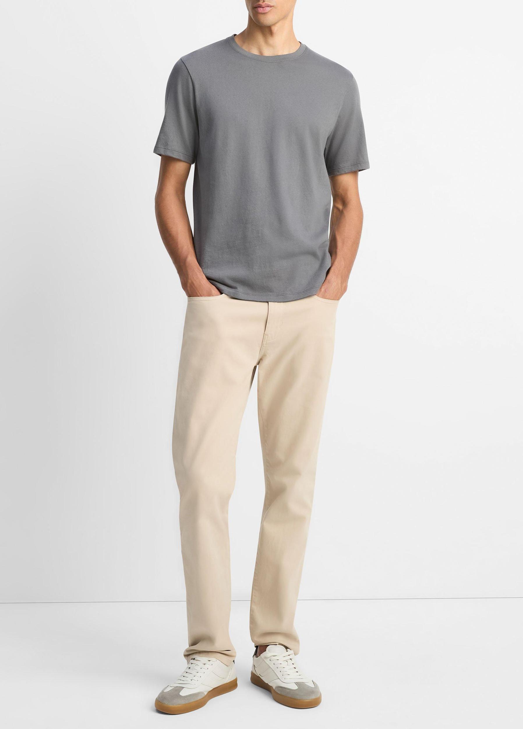 Loose-Knit Cotton T-Shirt Product Image