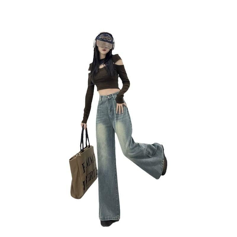 High-Rise Wide-Leg Jeans Product Image