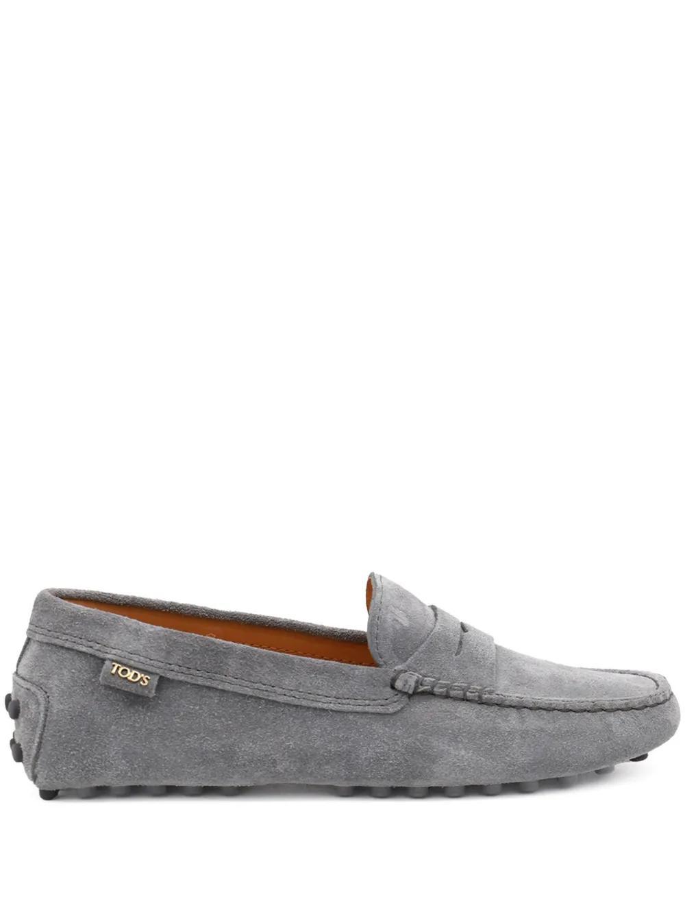 TOD'S Suede Loafers In Grey Product Image