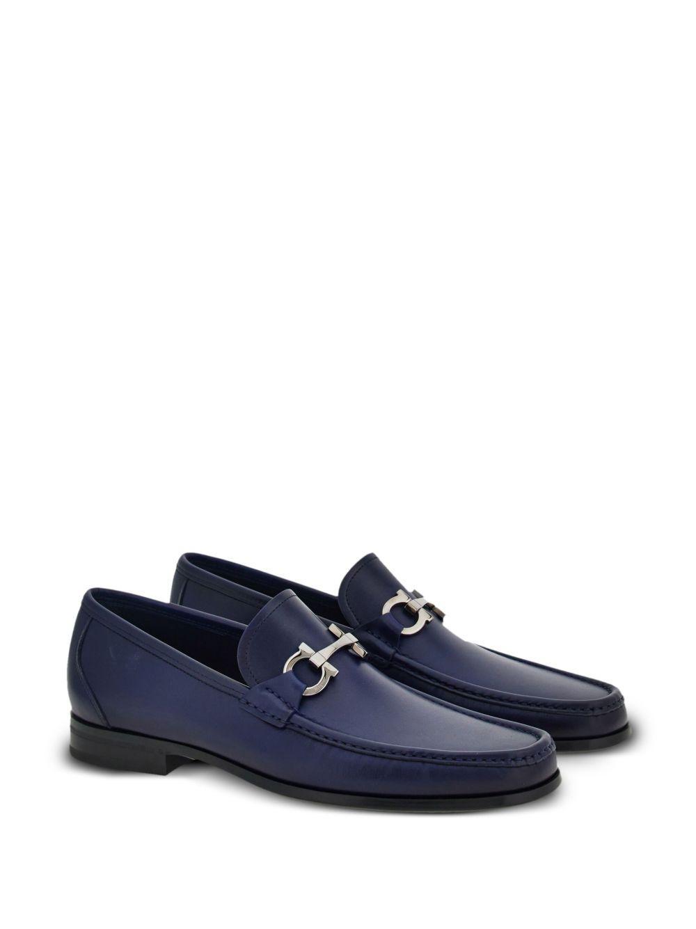 Gancini-plaque leather loafers  Product Image