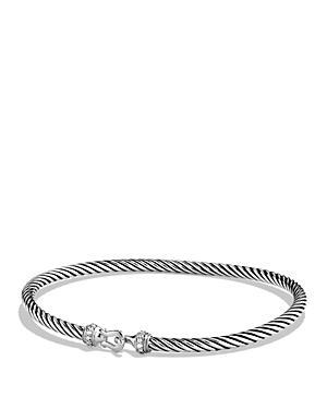 David Yurman Cable Buckle Bracelet with Diamonds, 3mm Product Image