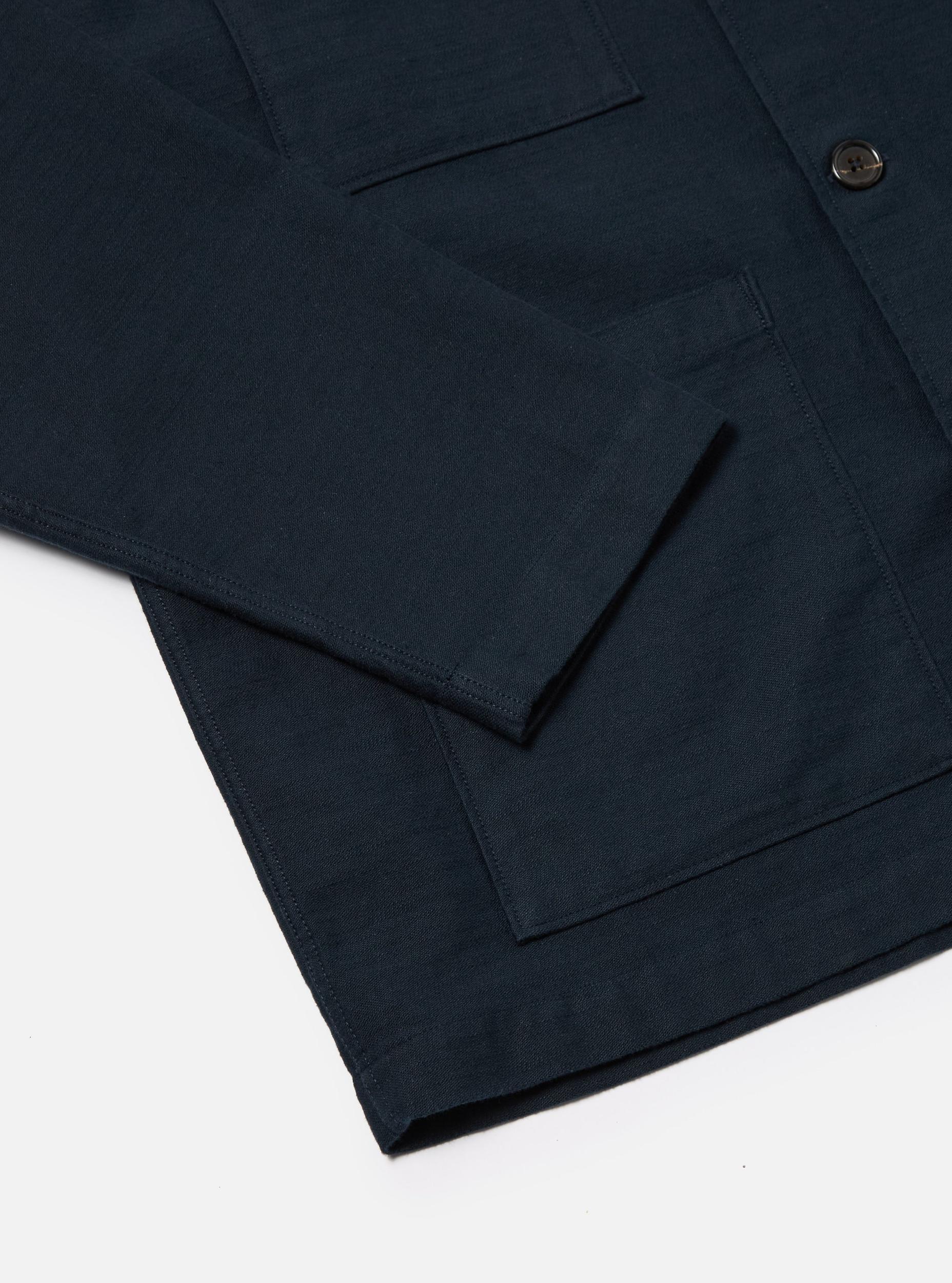 Navy Slub Sateen Dockside Jacket Product Image