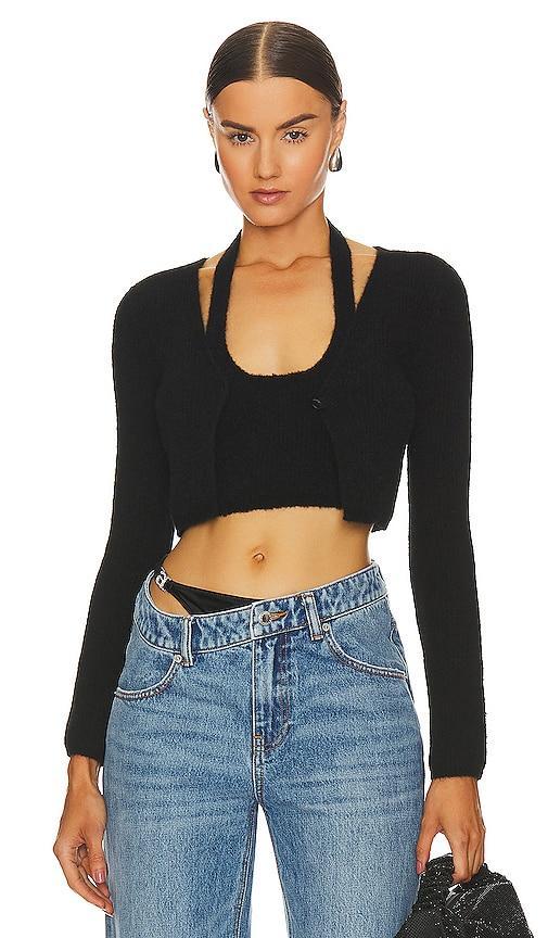 Twinset Long Sleeve Halter Cardigan Alexander Wang Product Image