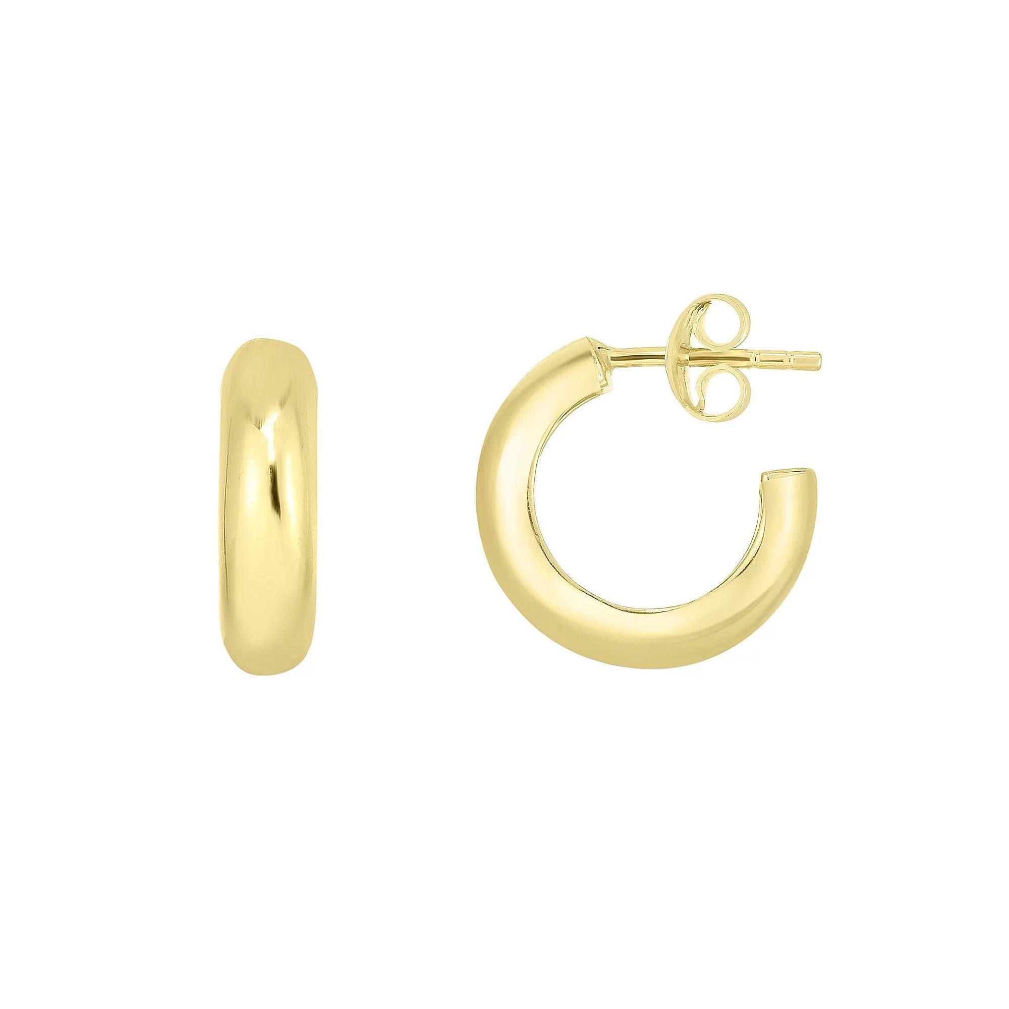 Sunkissed Sterling C-Hoop Earrings, Women's, Gold Tone Product Image