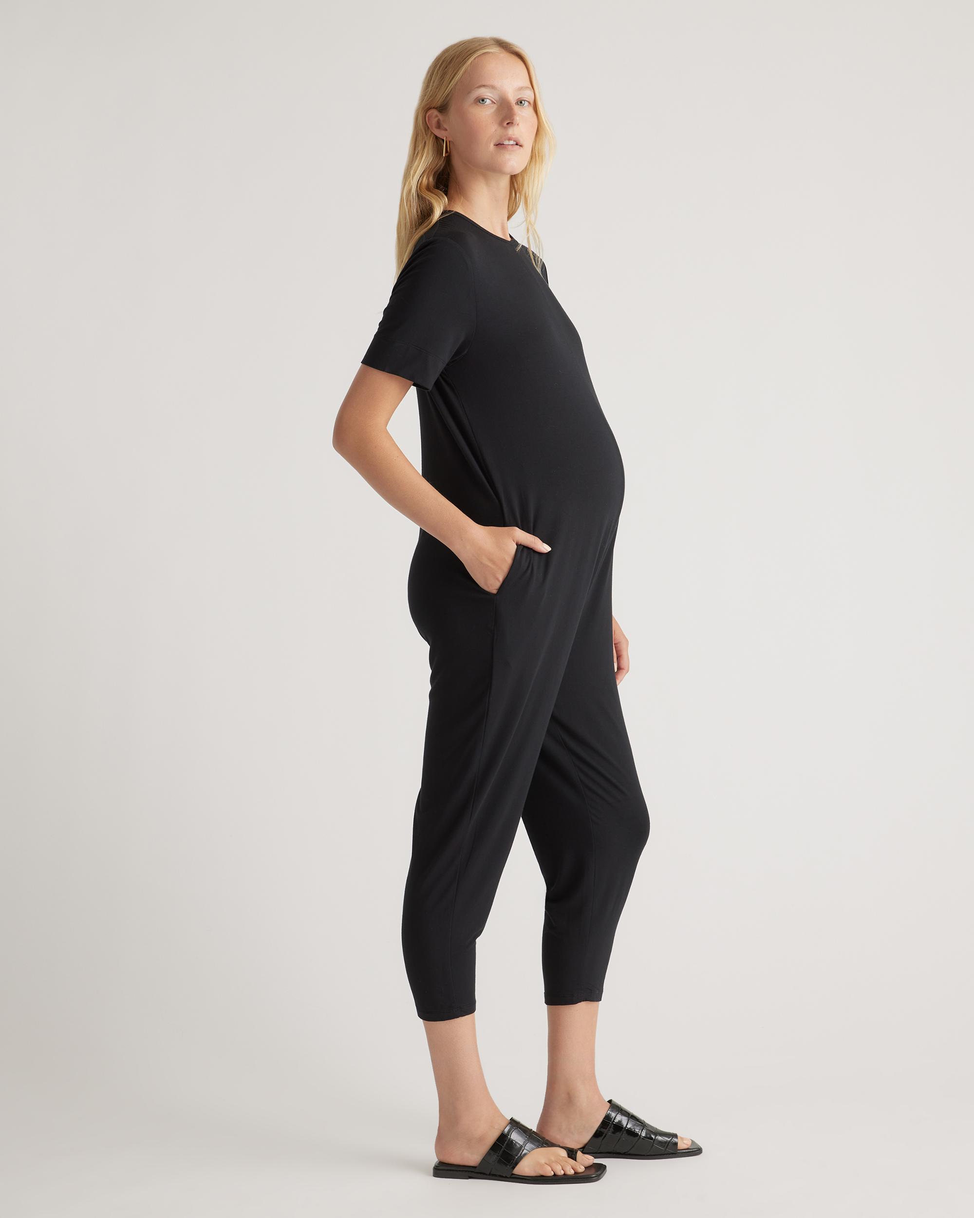Quince | Women's Bamboo Jersey Maternity Everyday Jumpsuit Size XL Product Image