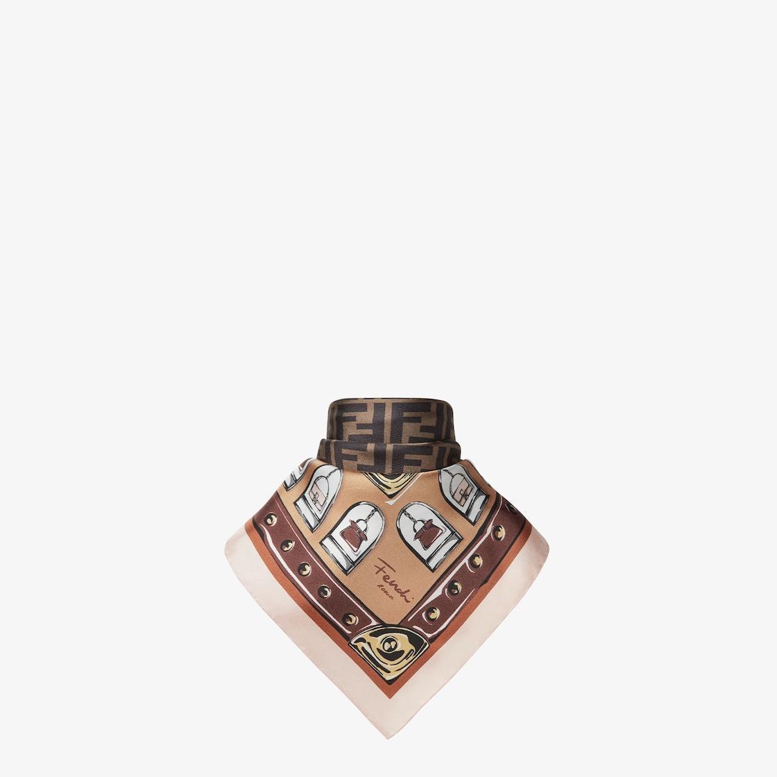 FF FoulardBrown silk foulard Product Image