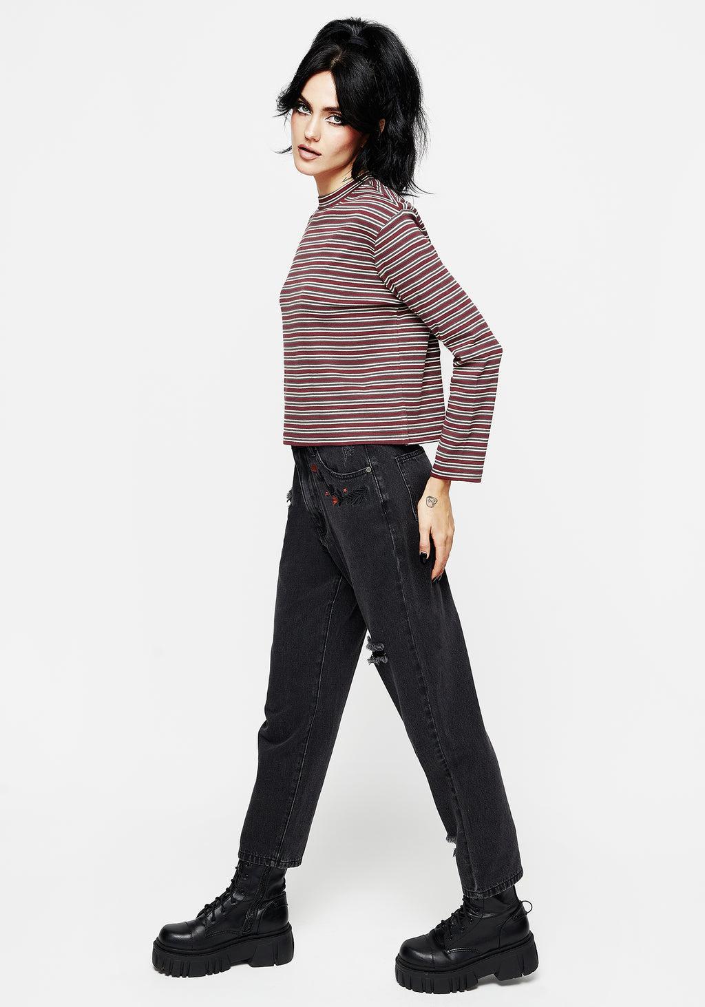 Calliophis Stripe Long Sleeve Crop Tee Product Image