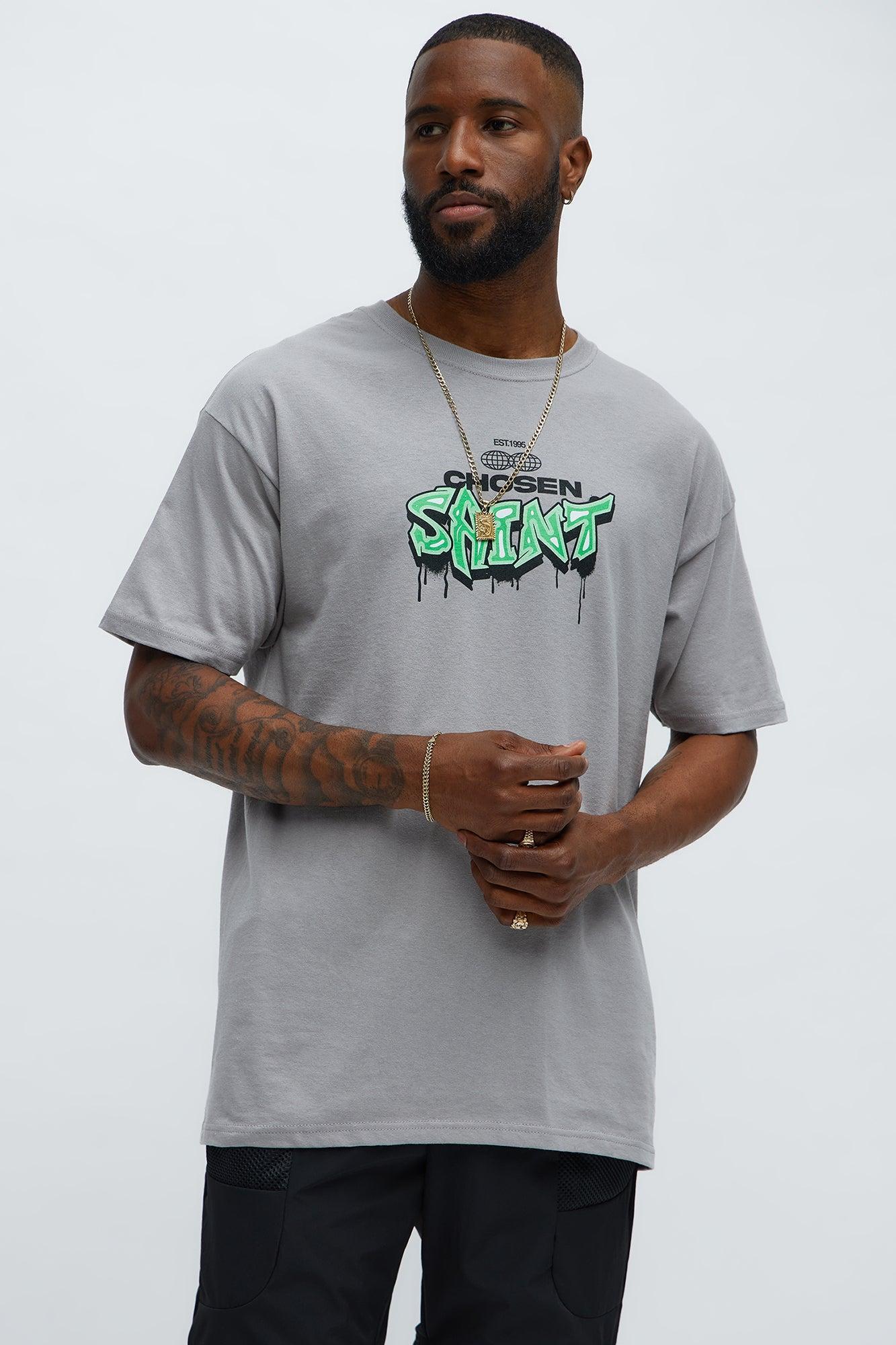 Chosen Saint Short Sleeve Tee - Light Grey Product Image