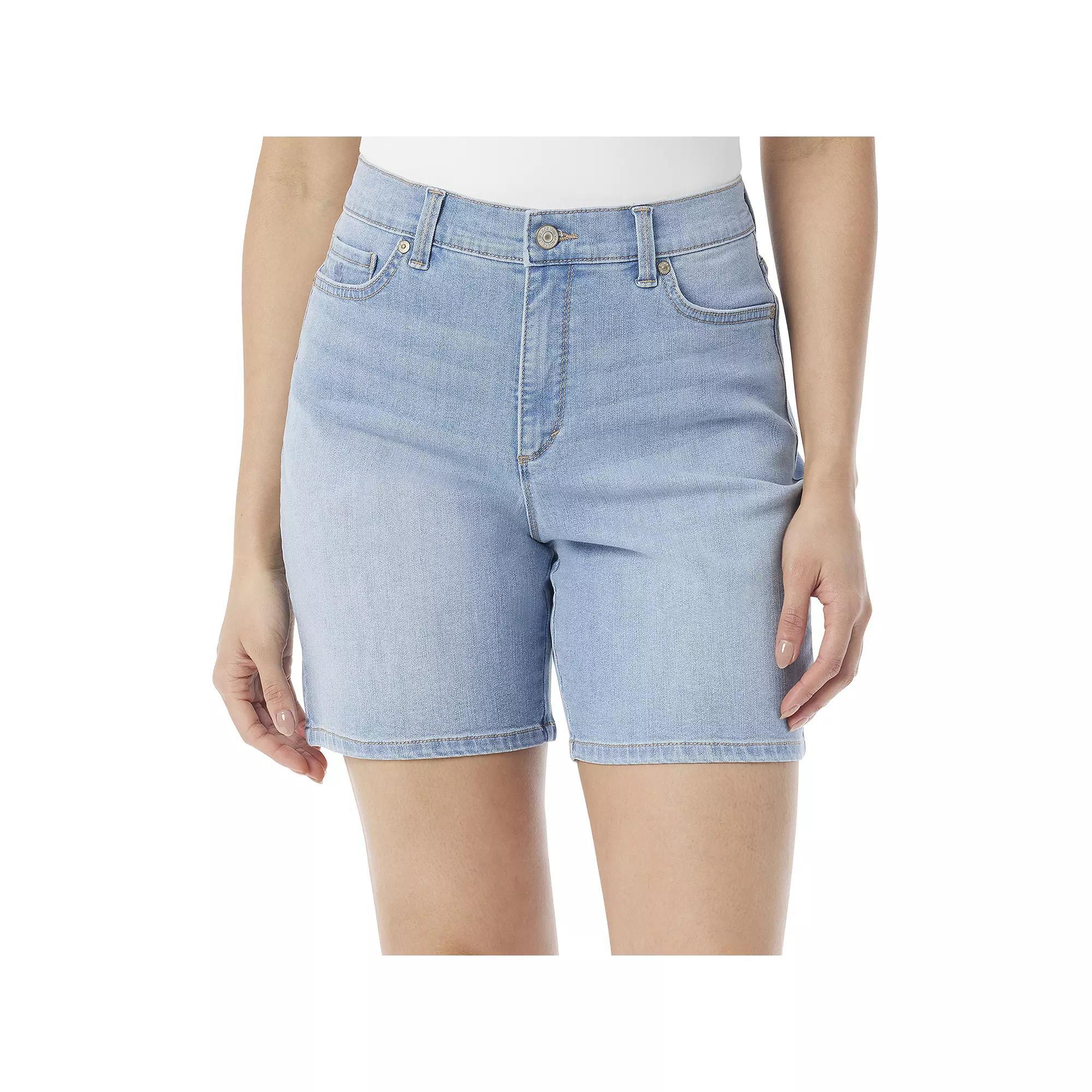 Women's Gloria Vanderbilt Amanda Shorts, Size: 18, Lucca W Whiskers Product Image