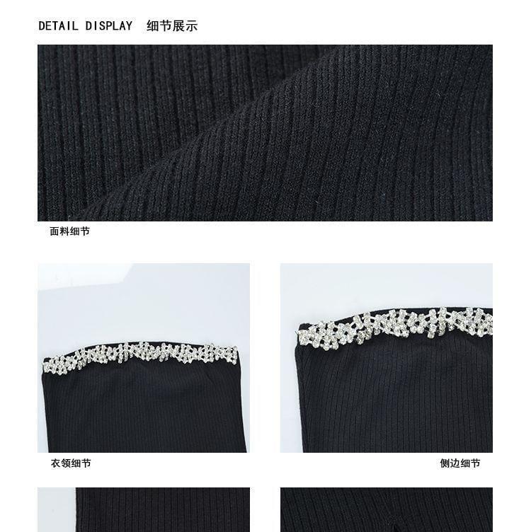 Plain Rhinestone Sheath Tube Dress (Various Designs) Product Image