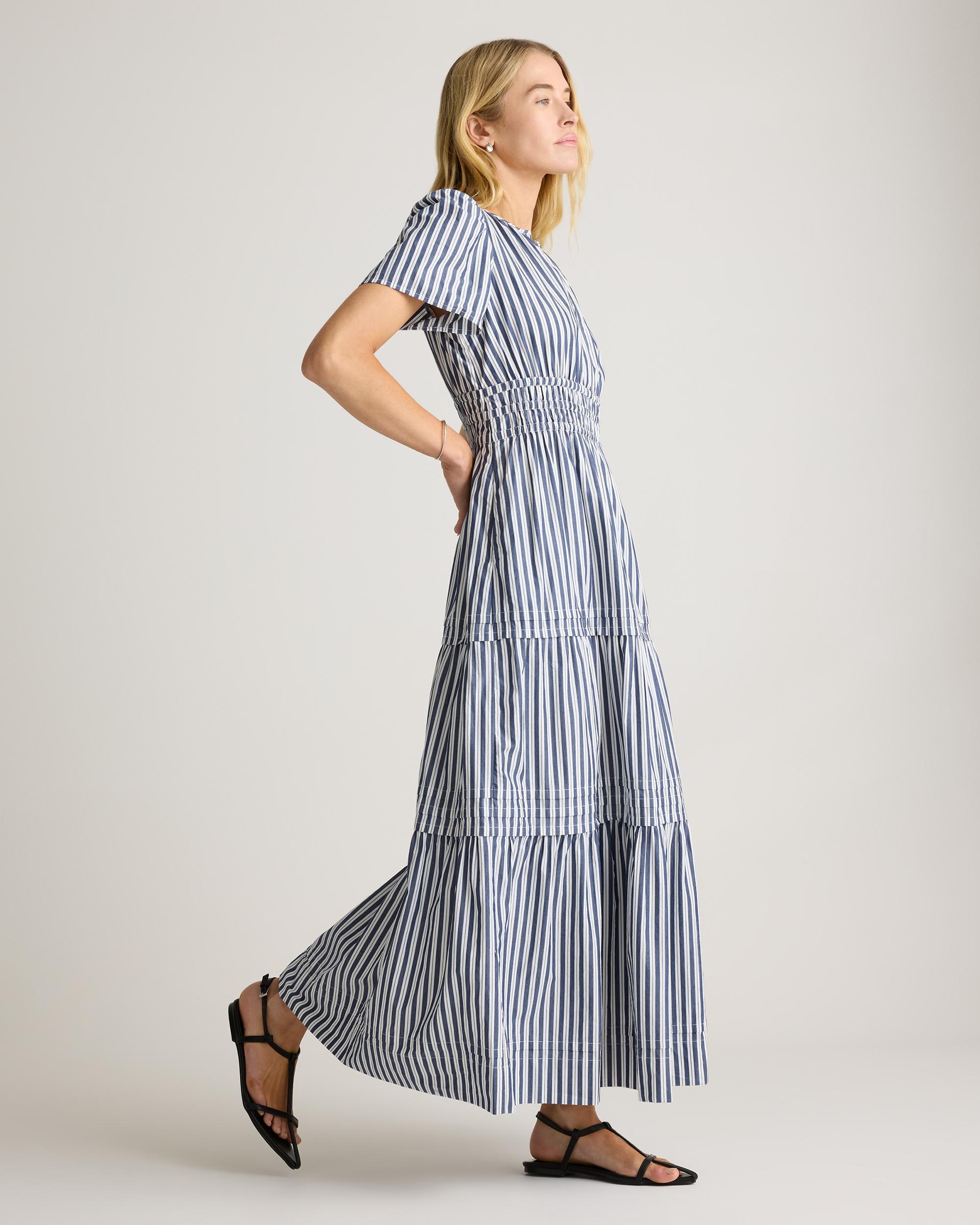 Quince | Women's Poplin Tiered Maxi Dress Size XS, Cotton Product Image