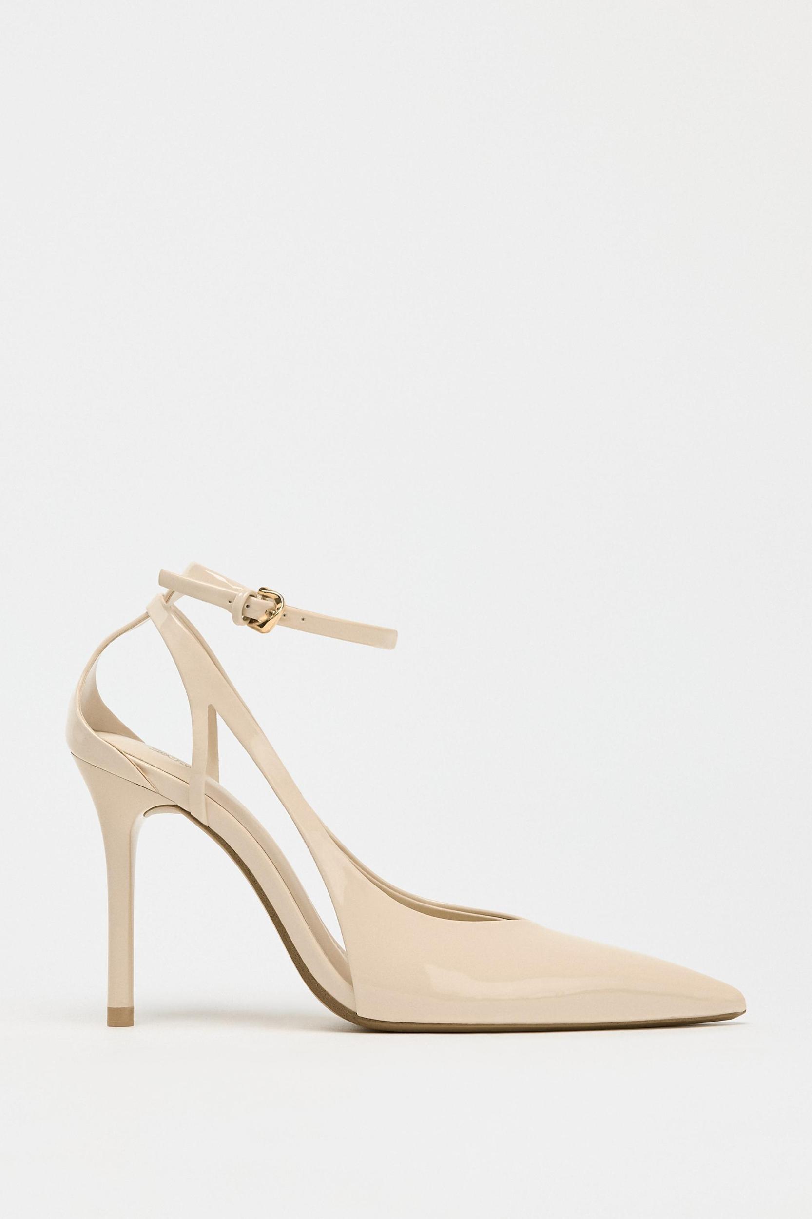 HEELED FAUX PATENT LEATHER SHOES Product Image