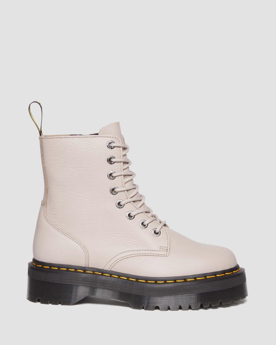 DR. MARTENS' Pisa Leather Ankle Boots In Vintage Taupe Pisa Product Image