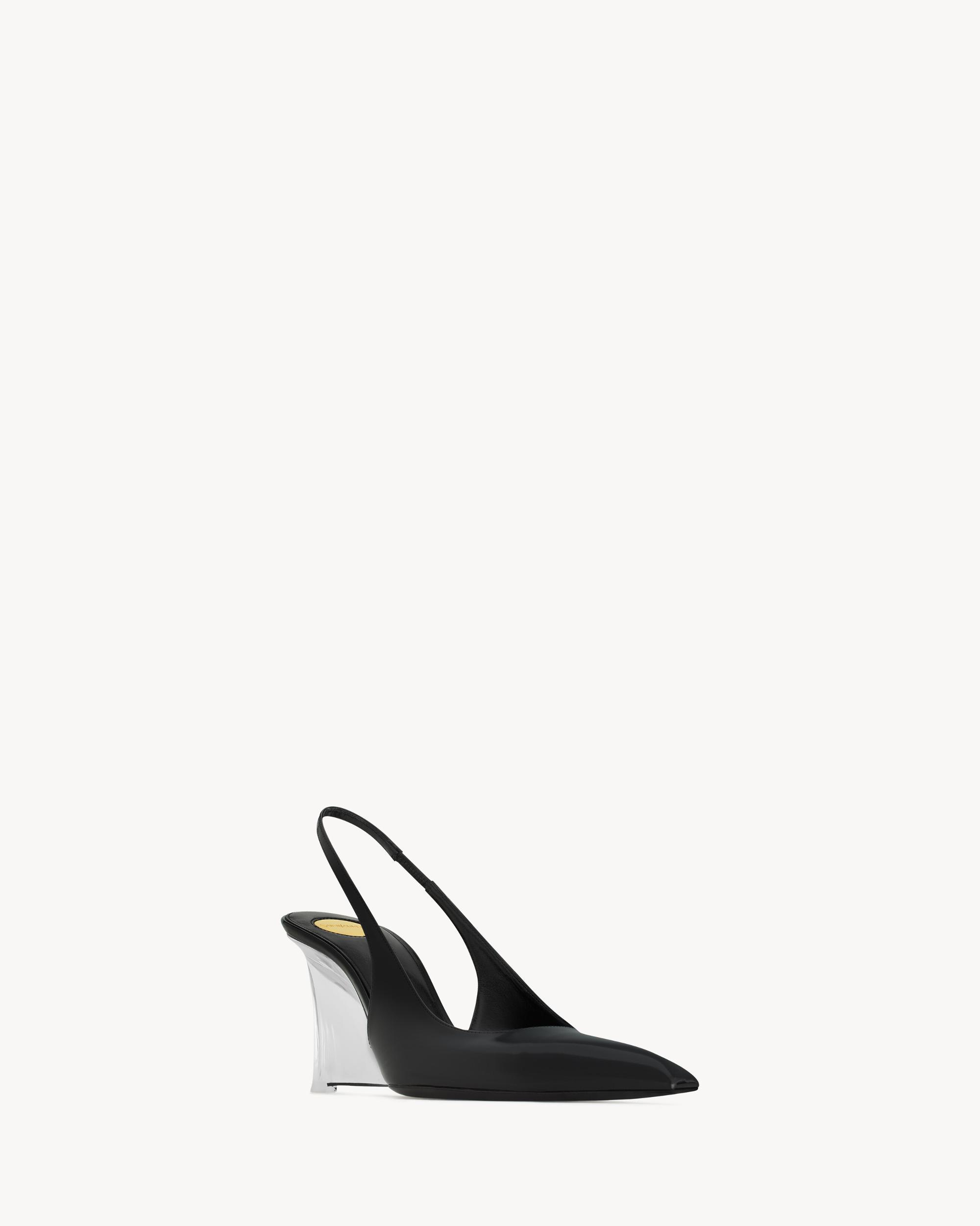 MILLER wedges in glazed leather Product Image