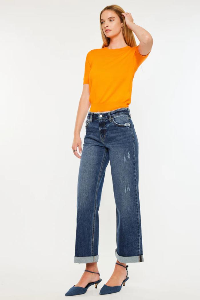 Kancan High Rise Wide Leg Jeans Product Image
