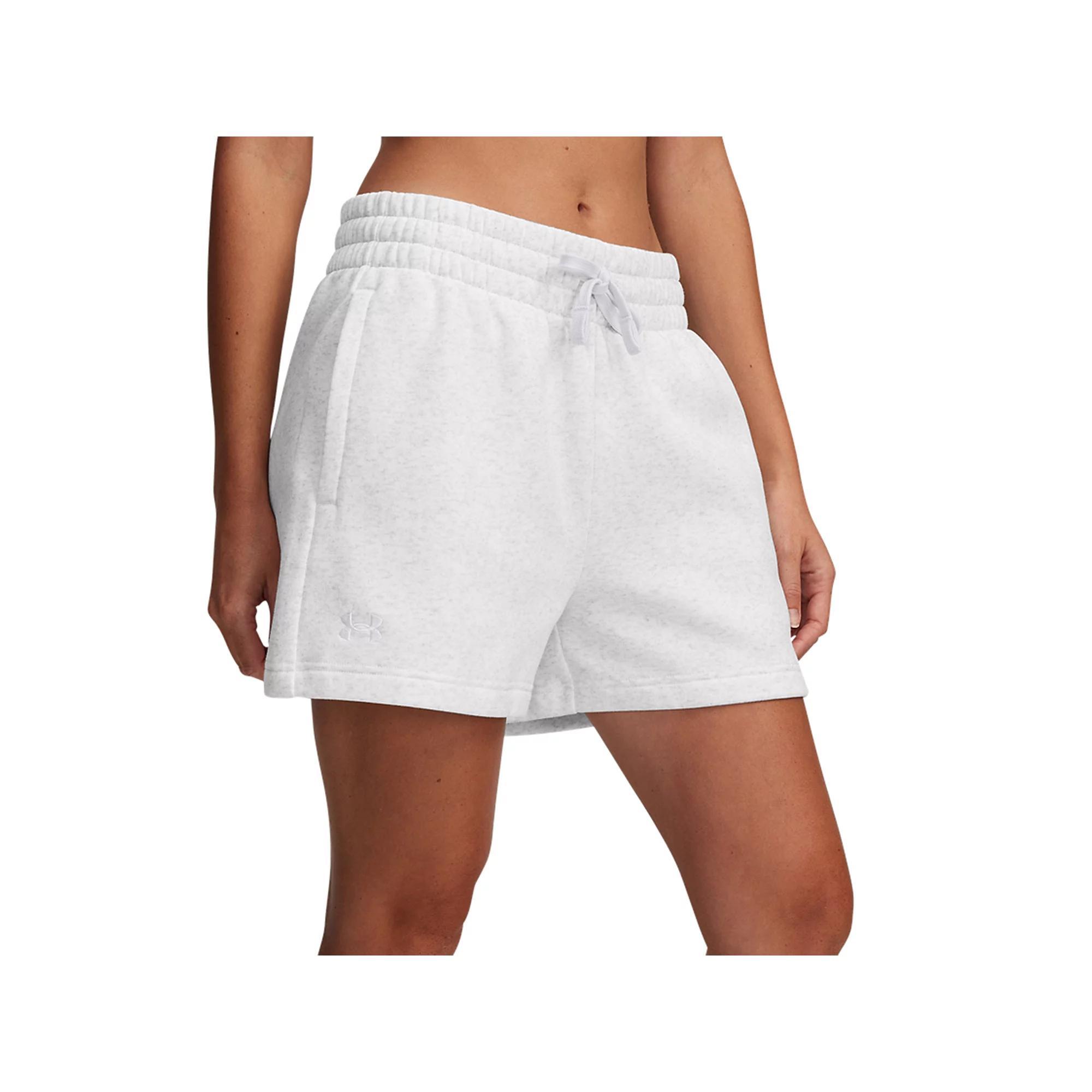 Women's Under Armour Rival Fleece Shorts, Size: Large, Gray Medium Grey Product Image