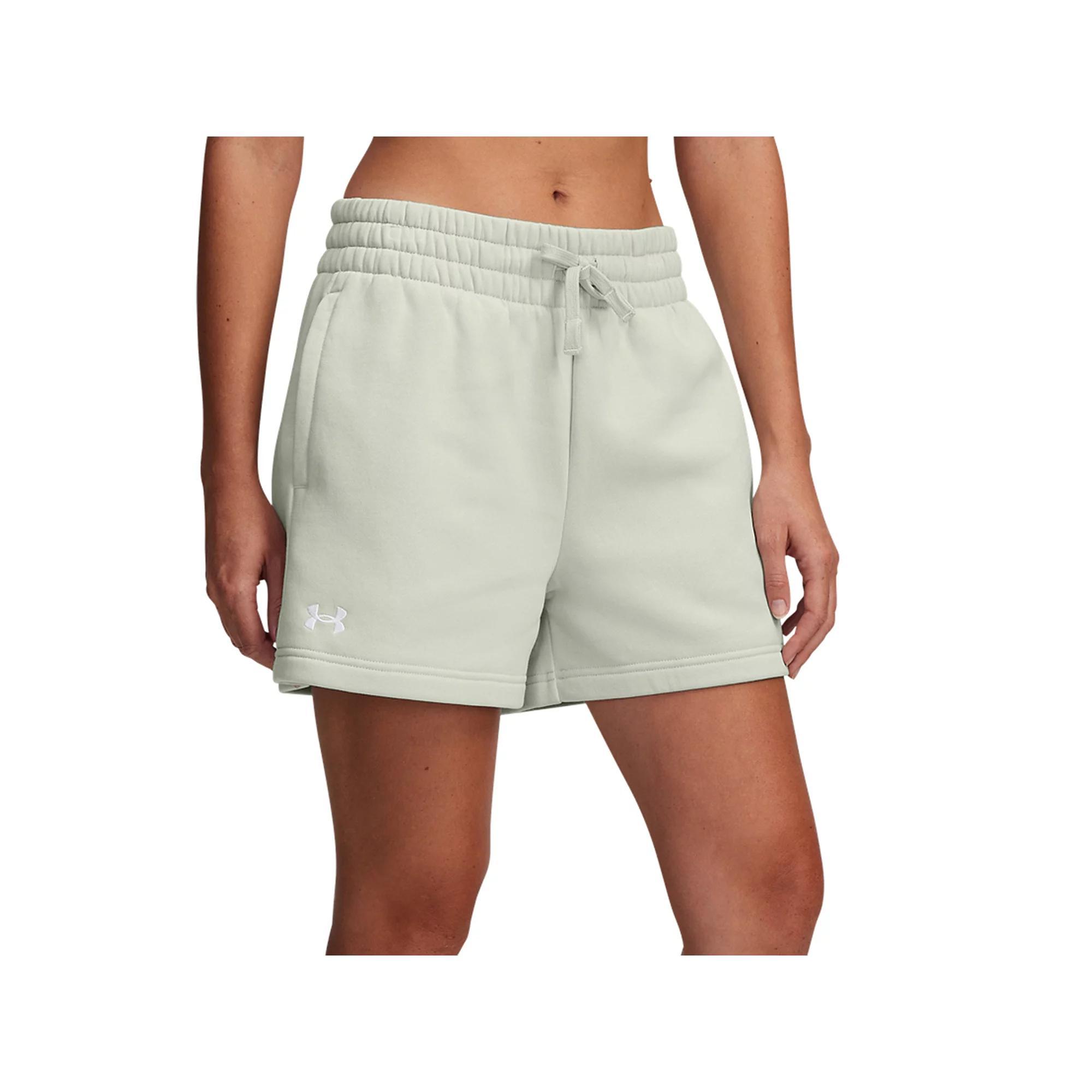 Women's Under Armour Rival Fleece Shorts, Size: Medium, Hydro Green Product Image