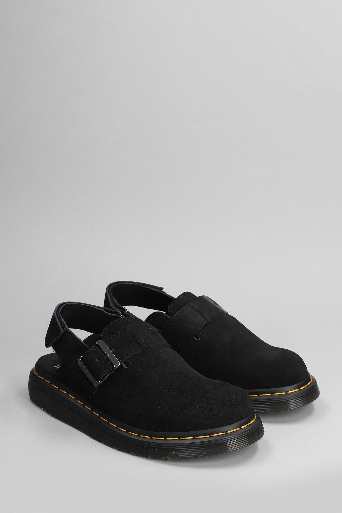 DR. MARTENS' Black Jorge Ii Suede Slingback Mules Product Image