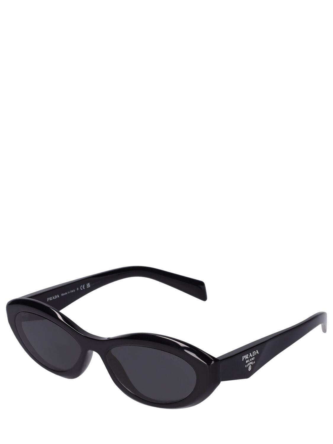 PRADA Catwalk Cat-eye Acetate Sunglasses In Black,grey Product Image