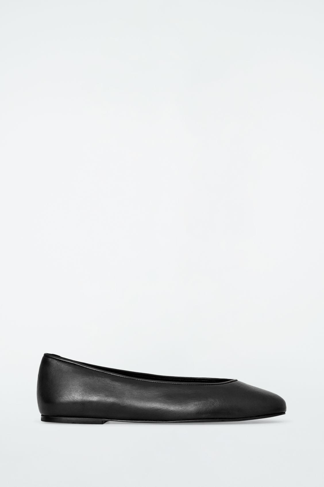 LEATHER BALLERINA FLATS Product Image