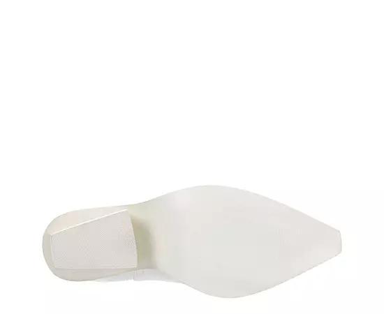 madden girl Arizona Womens Knee-High Western Boots Ivory Product Image