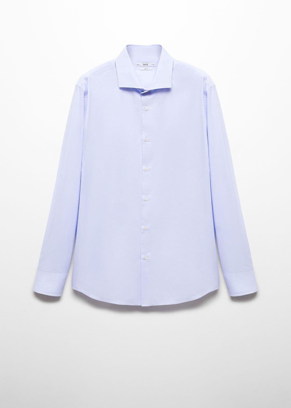 Slim fit structured suit shirt - Men | MANGO USA Product Image