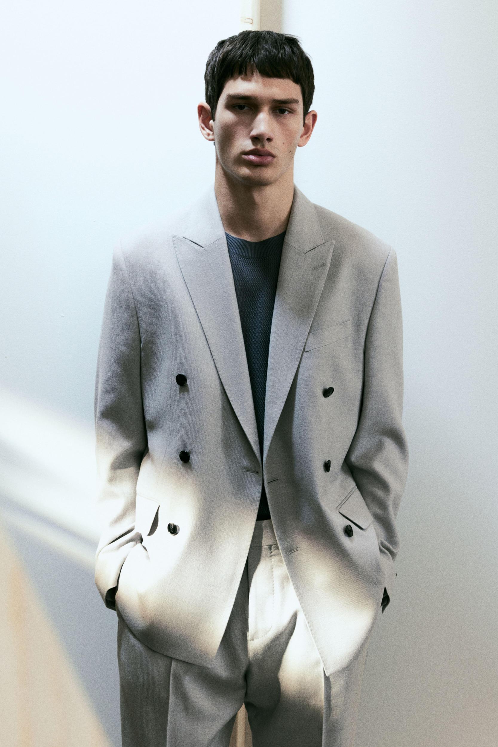 Regular-Fit Double-Breasted Jacket Product Image