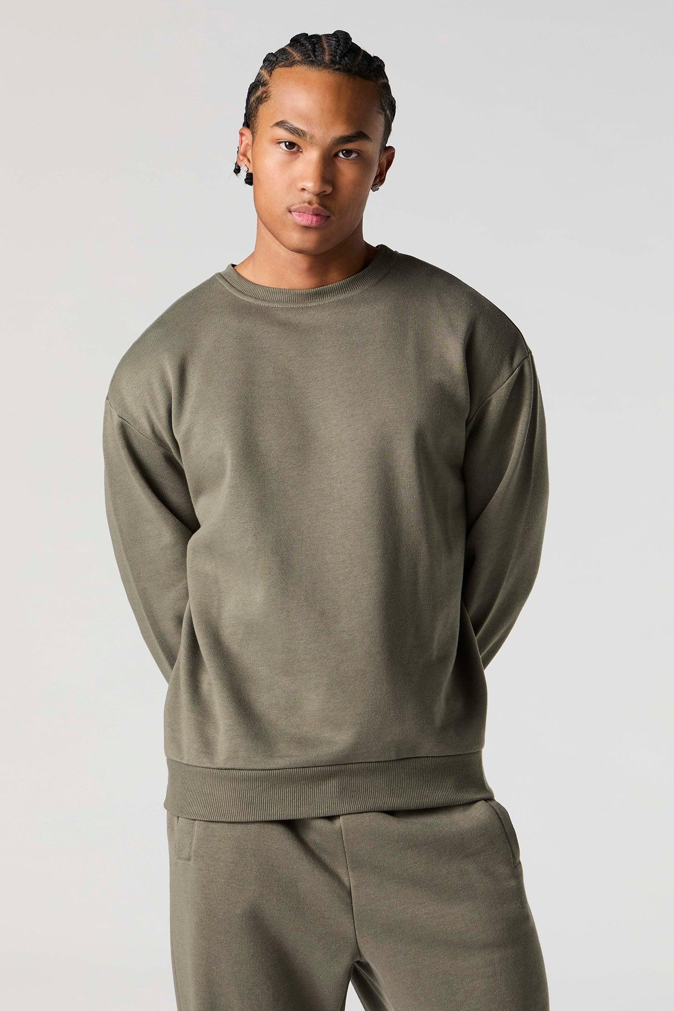 Solid Fleece Sweatshirt Male Product Image