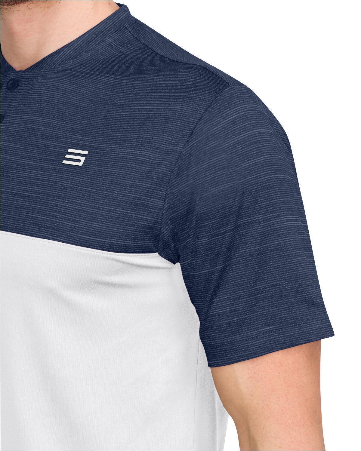 Three Sixty Six Two Tone Collarless Golf Polo Product Image