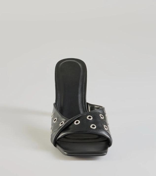 Trendy Twist Strap Stiletto Mules Product Image