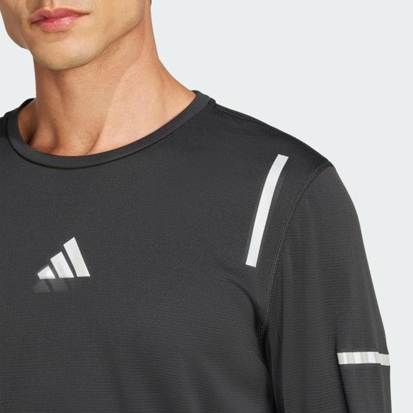adidas Ultimate Running Reflective Long Sleeve Tee Black 2XL Mens Product Image