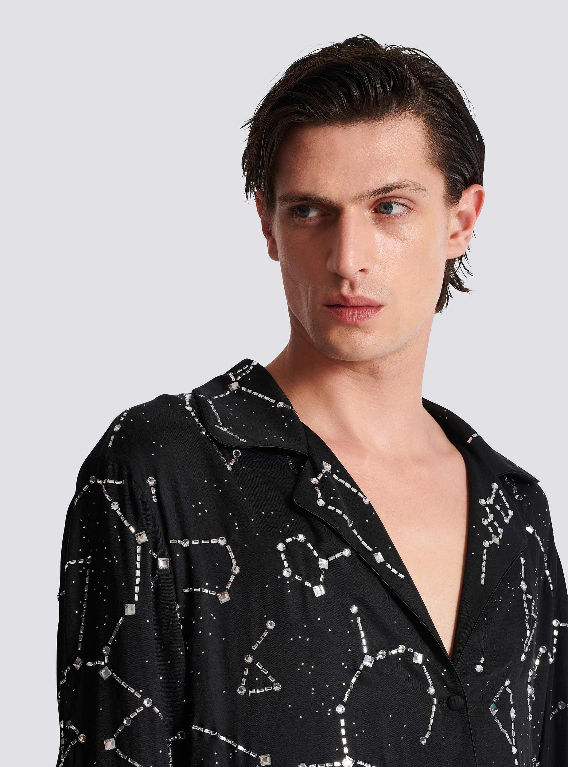 Pyjama shirt with Constellation rhinestones Product Image