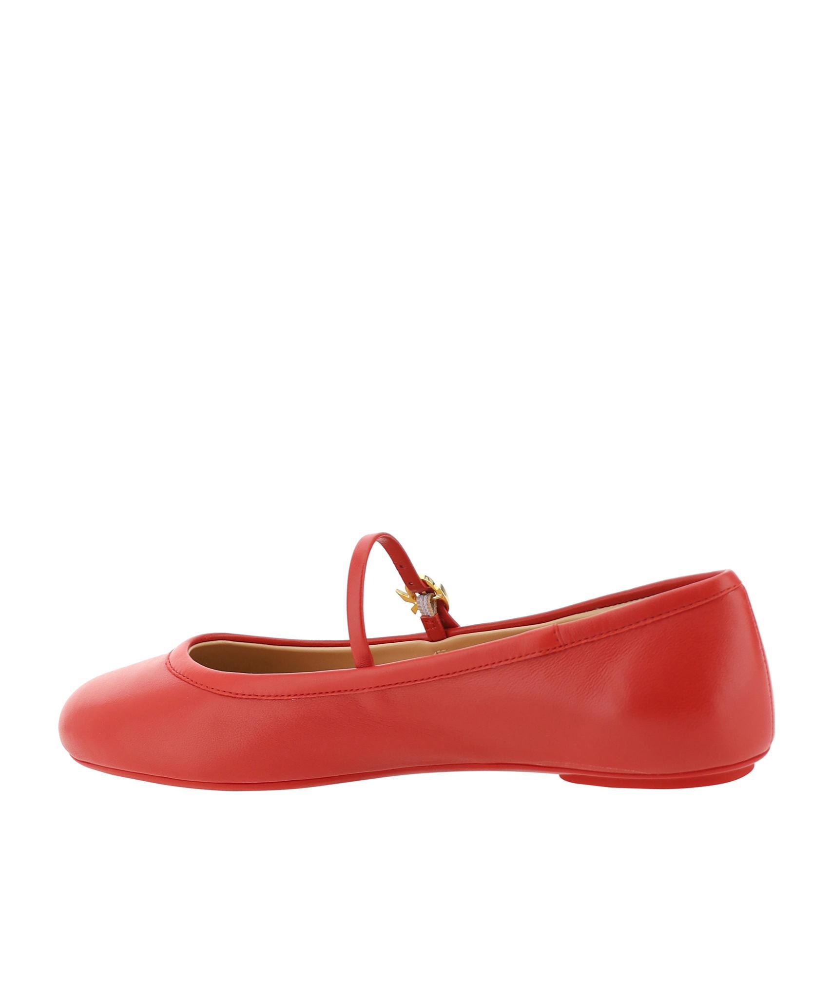 GIANVITO ROSSI Woman Ballet Flats Red Size 8 Leather In Red Nappa Product Image