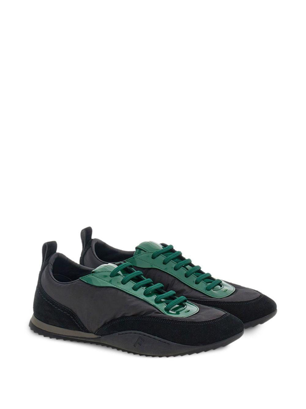 leather-trim lace-up sneakers Product Image