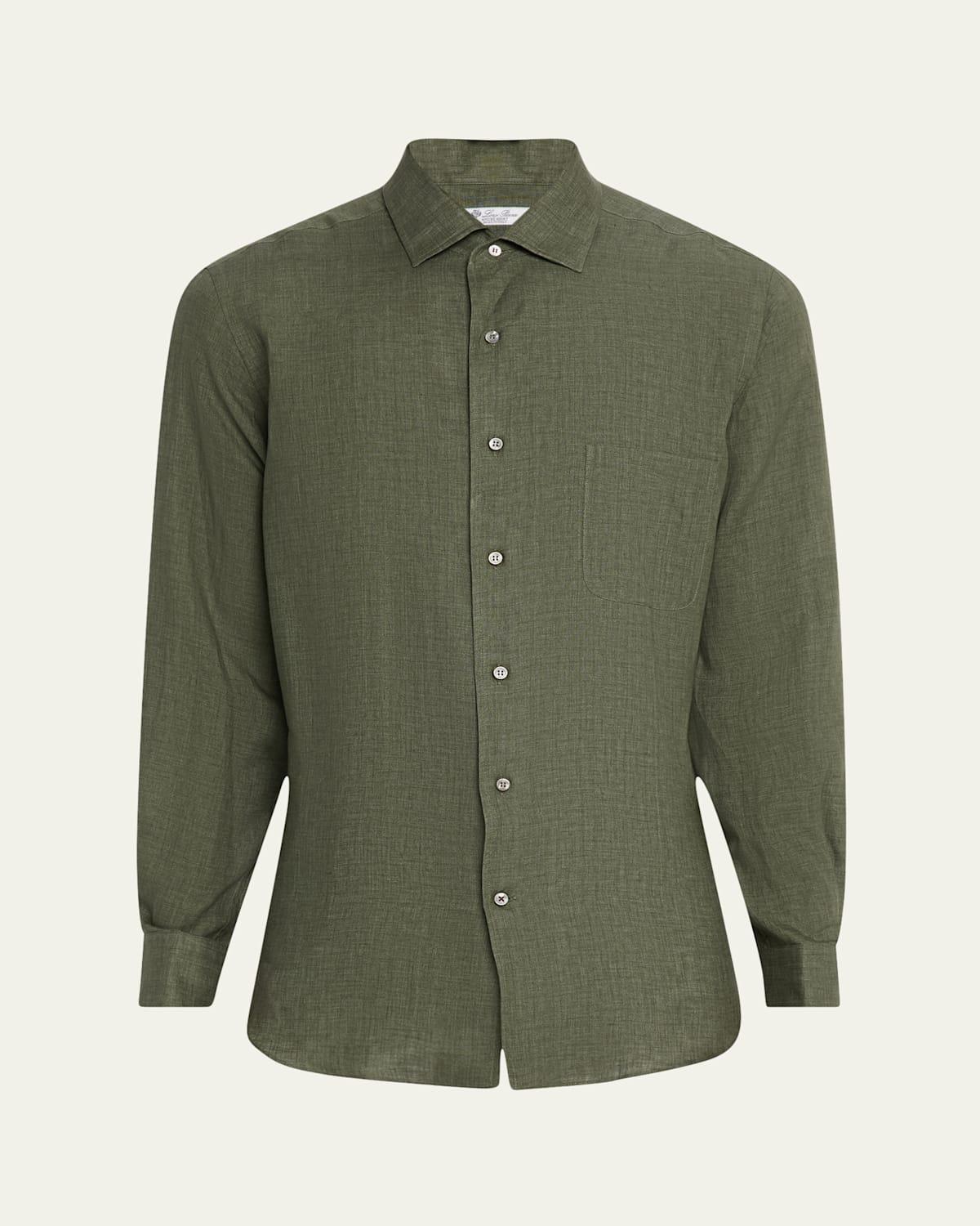 Mens Andre Long-Sleeve Linen Shirt Product Image