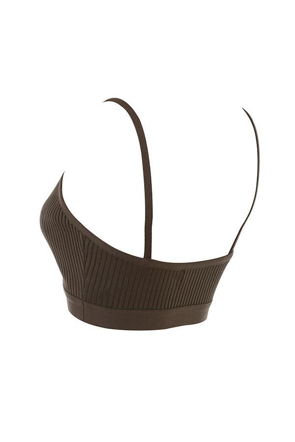 Evie  brown bandage bralette Product Image